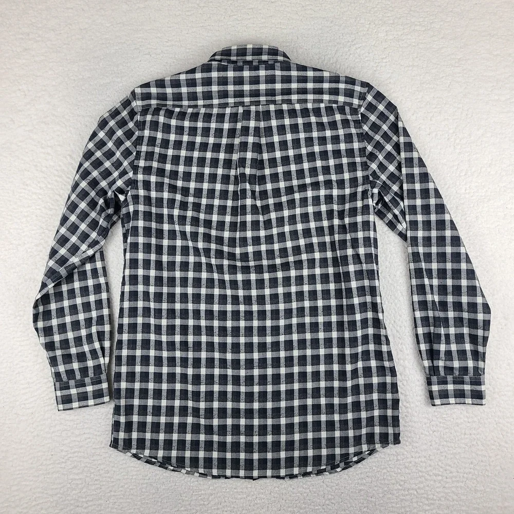 Vineyard‎ Vines Whale Shirt Boys XL (18) Black Gray Plaid Dress Button Down